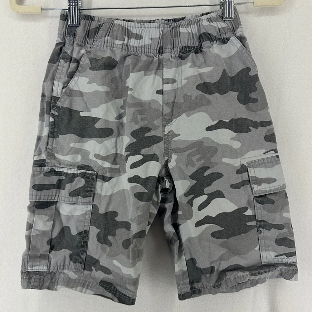 The Childrens Place Cargo Pants Youth Boys Size‎ 10 Camo Grey